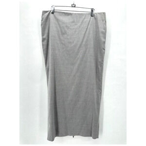 Fabiana Filippi‎ Maxi Skirt Back Zip Womens XL Grey Wool Cashmere Capsule Preppy